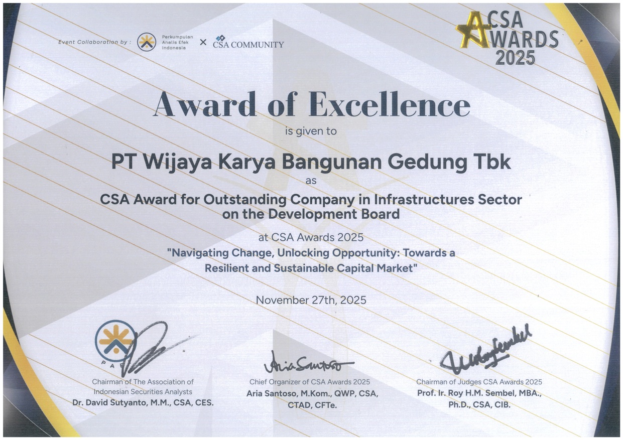 CSA Award for Outstanding Company