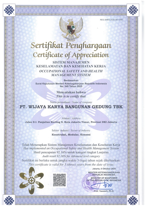 Sertifikat Sistem Manajemen K3