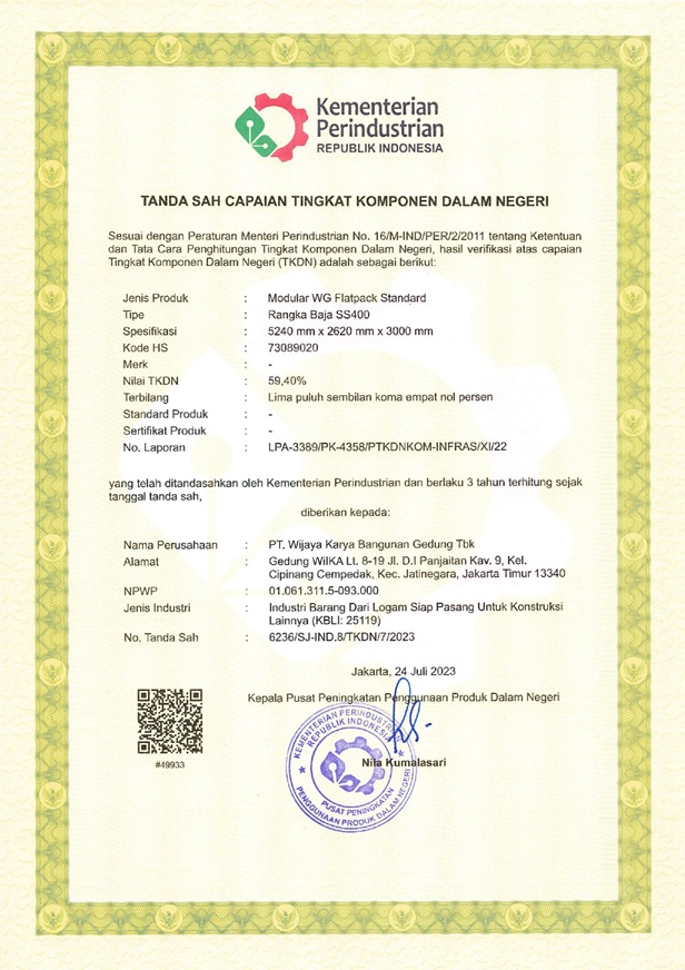 TKDN - Produk Modular WG Flatpack Standard