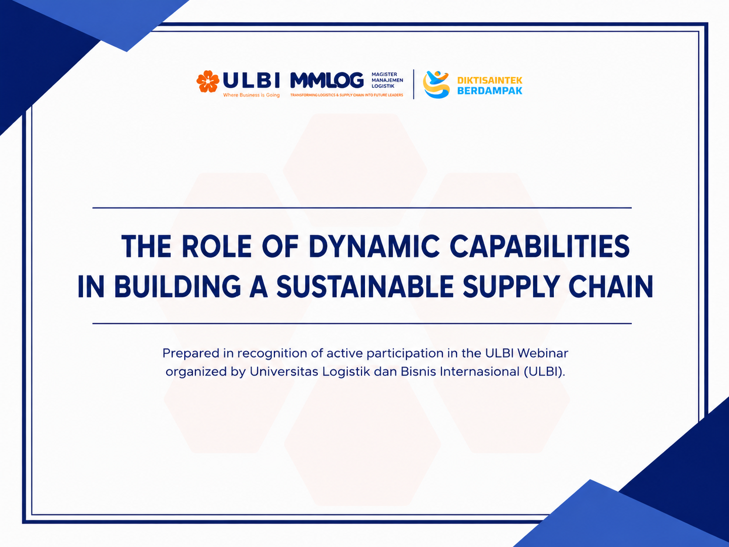 Sustainable Supply Chain