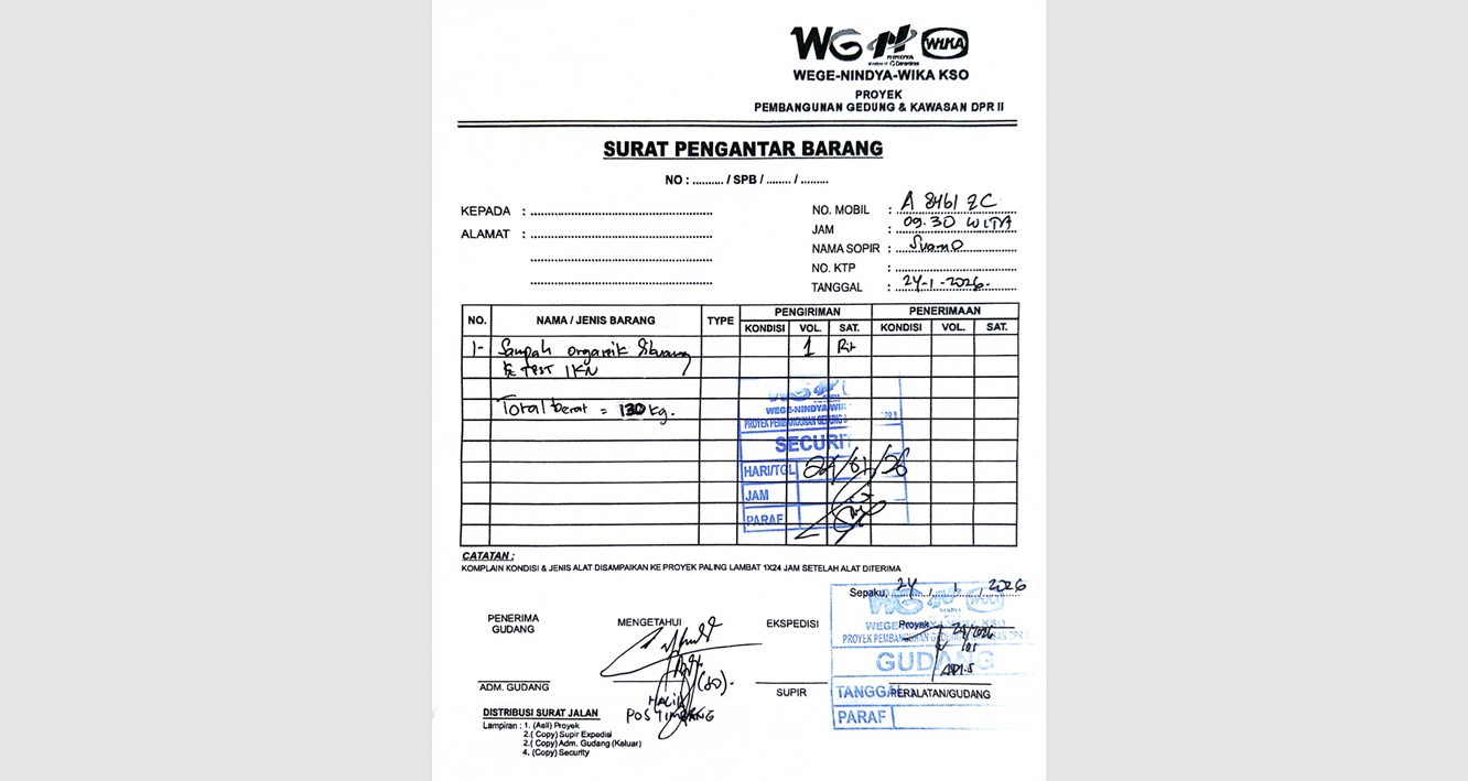 Laporan Pembuangan Sampah
